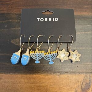 Torrid Happy Hanukkah Earring Set